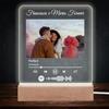 Stileitaliano targa plexiglass personalizzata Spotify canzone regali di coppia per lui e lei fidanzata fidanzato Regalo San Valentino lampada led (Spotify)