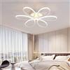 DMOYS Plafoniera A LED, Lampada da Soffitto per Camera da Letto Lampada da Soffitto Moderna Dimmerabile Design Floreale Elegante, Lampadario A Sospensione in Acrilico con Montaggio A Incasso per Soggiorno