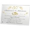 Generico Regalo 60° Anniversario | Grande Targa nozze di Diamante | Elegante Targa in Cristallo per Sessant'anni di Matrimonio | Omaggio Sposi in Cristallo 22x17cm (Dorato, 60 anni)