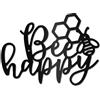 CREATCABIN Ape Happy Metal Wall Art Decor Scultura Da Parete Decorazione Da Appendere Segno Iron Outline Wall Art Nero Rustic Decor Ornamento Da Parete per Giardino Interno Esterno Soggiorno 30 x 22cm