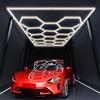 Jatwefiv Luci esagonali LED Garage 6500K luci a Nido d'Ape LED del Tetto 14 Luce Nido d'Ape per Garage Illuminazione dell'autolavaggio Cantina Magazzino Salone,D