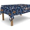 BANZAII TEXTILE INNOVATOR ONLINE Banzaii Tovaglia in PVC Cerata Antimacchia Resistente a Sole e Intemperie Facile Da Tagliare Nella Misura Che Vuoi - Happy Hour Blu 140x400 cm