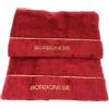 Borbonese coppia Asciugamani 1+1 in Pura Spugna Idrofila 550 gr/mq art. Fine OP (Ruby)