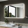 SIRHONA Specchio LED Bagno 140 x 80 cm, Luminosità Dimmerabile e 3 Colori Regolabili, Anti-appannamento, Memoria, IP44, Presa, Specchio Luminoso Bagno, Orizzontale/Verticale