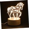 WATIIFUFU Lampada LED 3d Effetto Animale in Acrilico USB Bianca | Decorativa, Portatile, Luce Romantica per Camera, Dettaglio Abs, Adatta a Ragazzi e Ragazze