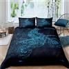 Loussiesd Copripiumino Dirt Bike Motocross Racer Sport Estremi Set Biancheria da Letto per Bambini Ragazzi Adolescenti Corsa Motocicletta Copripiumino Copriletto Motocicletta Collezione Camera da Letto 3 Pezzi