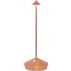 Zafferano, Pina Pro con Foglia Color Rame, Lampada da Tavolo Ricaricabile e Senza Fili con Controllo Touch, Utilizzabile come Lampada da Interni, Dimmer, 2700 K, Altezza 29 cm