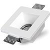 VR VETRINEINRETE Vetrineinrete® Portafaretto da incasso in gesso a scomparsa quadrato 120x120mm supporto per faretti gu10 e mr16 foro 125x125 mm GS-01 P32