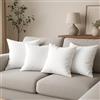 cuscini fiber Set 4 imbottiture Cuscini bianchi 55 x 55 cm morbida made in Italy divano letto