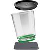 silwy® magnetic drinkware, bicchiere magnetico di plastica antiscivolo, infrangibili con magnete integrato con coperchio e sottobicchieri metallici, campeggio, barca, bambini - Sour Green