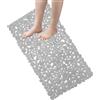 HOME ZEN HOUSEHOLD LINEN TAPPETO ART. ARIEL DOCCIA VASCA ANTISCIVOLO CON VENTOSE 100% PVC PLASTICA QUALITà COMFORT - ANTIMUFFA - SICUREZZA PER BAMBINI E ANZIANI (GRIGIO, 76,50X38,50 CM)