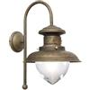 arterameferro Applique Lampada da Parete in Ottone Brunito Stile Marina Nautica Interno/Esterno 40 cm