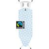 Brabantia - Ironing Board C - with Steam Iron Rest - Large & Foldable - Adjustable Height - Non-Slip Feet Cotton Cover - Child & Transport Lock - Fresh Breeze - 124 x 45 cm