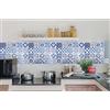 IlGruppone Paraschizzi da Parete Cucina Pannello Adesivo Prodotto Italiano con Inchiostro Atossico Ignifugo e Resistente all'Acqua - ParaschizziSantorini - 50x100cm