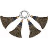 BEL AVENIR Confezione da 4 nappe con passanti, realizzate a mano, accessori fai da te per la decorazione della casa (blu navy)