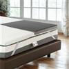 Bedshire Topper alla Grafite Matrimoniale 160x195 Materasso Correttore in Memory Foam HD in Grafene Alto 10 cm a 7 Zone con Rivestimento Sfoderabile Futon Ortopedico Made in Italy 100%