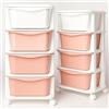 SPRINGOS Scaffale in plastica con 4 cassetti su ruote per giocattoli e accessori, organizzatore mobile per camera dei bambini e bagno