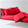 Lisola Set Lenzuola Letto Singolo, Parure Lenzuola in Cotone Pregiato, Made in Italy, Lenzuola da Sopra 160x290cm + 1 Federa 50x80cm, Tinta Unita. Modello: Tortona, Rosso