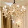 Generic Europeo Cristallo Candela Lampada a Ciondolo Lusso Soggiorno Ristorante Camera da Letto Ragazza Camera Villa Hotel Negozio di Abbigliamento Salone di Bellezza Caffè Bar KTV Lampadario (K A 10 luci)