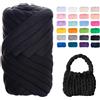 SDNAM Filato Gigante 250g Cotone Grosso Tubolare a Mano Gomitolo di Filato Chunky Yarn per Borse Coperte Cestini Nidi di Animali Domestici Artigianato Fai-da-Te (Color : 15@, Size : 2 Roll(500g))