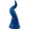 sicilia bedda - Corno Portafortuna Ceramica Caltagirone Dipinto e Decorato a Mano - Prodotto 100% Artigianale (Altezza 15x6, Blu Antico)