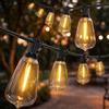 HOMCOM Catena Luminosa, Luci a Tenda LED 50, 18 m, IP44 Impermeabili, Decorazione da Interno ed Esterno per Giardino, Bianco Caldo