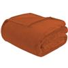 IlGruppone Coperta Plaid Tinta Unita Pile Morbida Calda 210Gr/Mq Flanella di Microfibra Letto Copertina Divano Vellutata Invernale Singolo Matrimoniale - 2 Piazze 190x200Cm - Ruggine