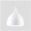 Mengjay E27 Metallo Moderna Industriale Lampadario Illuminazione a Sospensione Moderno Metallo e Illuminazione a Sospensione Lampadario Plafoniera in Alluminio (Bianco)