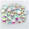 Brillabenny Mix 50 Pietre CASTONI Strass da Cucire Vetro CABOCHON Sew On Rhinestone Claw Decori Scarpe Abito Bijoux Accessori (Aurora Boreale)