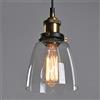 Mengjay Lampada a Sospensione Stile Edison Vintage Industriale Lampadario da Soffitto Paralume in Vetro Base E27 (lampadina non inclusa)