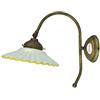 fd-bolletta arredamento e illuminazione applique da parete interni,vintage con paralume ceramica giallo a30 Misure: sporgenza 24cm,Ø paralume 19cm,Ø base 10cm