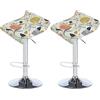 SDNAM Stampato Coprisedile per Sedia da Cucina da Bar Senza Schienale 4/2/1 Pezzi, Quadrato Elasticizzato Fodera per Sgabello da Bar(#2,2PCS)