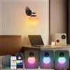 Aigostar - Applique Parete Interni Intelligente LED con Bluetooth Mesh, Compatibile con Alexa, Controllo Colore a Doppia Zona, 8W, 800LM, 2700K-6500K e RGB Dimmerabile per Soggiorno e Camera da Letto