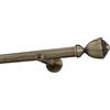 Sento Kit Bastone per Tende in metallo 25mm Ottone Antico Modern Montaggio Muro 120 cm (1x120cm) AVANTI