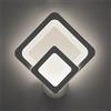 Partenopeautensili® Applique a led lampada per interno moderna doppio rombo luce da parete a muro lampada 12W illuminazione by universo (12W, Luce Bianca Fredda 6500K)