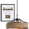 DC VOLTAGE Lampadario a sospensione in corda di canapa, in ferro battuto, isola in tessuto Manila, decorazione creativa fatta a mano, stile retrò, E27, fattoria, ristorante, bar (Type 1 40cm)