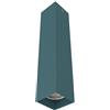 L+ Plafoniera in Metallo, Forma Squadrata, Dimensioni 6cmX6cmX30cm, Colore Blu Opaco, Made in Italy