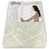 Tex family Tendina Giusy Beige - Coppia Tende Vetro Moderne Semitrasparenti Effetto Bouclè in Poliestere - Coppia (2 Teli) CM. 45X240