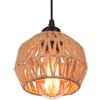LIGKIN Lampadario Industriale Vintage Lampada a sospensione Paralume in Metallo Corda di canapa Plafoniera E27 Luce da Soffitto Retro per Ristorante Corridoio Camera da letto, Bianco