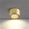 Siet Faretto da soffitto a LED Faretto da Incasso a Superficie, apparecchio di Illuminazione Spot con Accento Regolabile a 45 °, corridoio Corridoio Galleria Cucina Soggiorno Faretto direzionale in Ottone