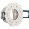 Trano Set di faretti da incasso 10x cornice Bianco rotonda IP - 44 per bagno ed esterno - area - cornice da incasso per lampadine GU11 MR11 35mm - 40mm foro da trapano bagno da incasso - faretto da