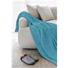 IlGruppone Telo Arredo Tinta Unita in Cotone Panama Grandfoulard Copridivano Copriletto Sofà Made in Italy - Azzurro - 1 Posto 280x170