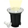 Partenopeautensili® Faretto segnapasso calpestabile lampada da incasso con attacco GU10 impermeabile IP65 per esterno giardino Viali sentieri By Universo (Tondo Luce Naturale 4000k)