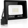 toobettp Faretto LED 10W, Faretti LED da Esterno 1000LM 6500K Bianco Freddo, Fari Led da Esterno Impermeabile IP66 per Giardino Cortile Garage Pareti