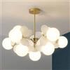 TRIVIDHA Lampadario Moderno A Forma Di Globo In Vetro, Grande Lampadario A Globo Con Più Luci, Lampadario A Sospensione In Metallo Dorato, Lampada Da Soffitto Vintage A Filo Per Cucina, Sala Da Pranzo