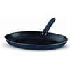 Silex Italia Pesce Padella Ovale con Manico Estraibile, Porcellana, Nero, 36 Cm, 3 Unità