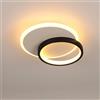 LIGKIN Plafoniera LED Soffitto 24W, Lampada a Soffitto Moderna Acrilico LED 3000K Luce Calda LED Plafoniera Rotonda per Camera da letto Soggiorno Ufficio