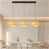 MyLjp Lampade A Sospensione Luce Pendente Ristorante Vintage Lampada A Sospensione in Vetro Arancione E27 Regolabile in Altezza Usato per Sale da Pranzo Soggiorni Cucine Lampadari Isola(B)