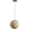 LIGKIN Lampada a sospensione Rattan Lampada da Soffitto Vimini E27 Lampadario Paralume Rattan Vintage Plafoniera Interni Deco per Ristorante Camera dei bambini Caffè, Ø20cm