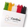 CanBee Candele di cera 100 Candele Multicolore in Cera d'Api Naturale - 16 cm x 5 mm - 40 Minuti - Senza Fumo - Stoppino in Cotone - Per Equilibrio Quotidiano, Meditazione, Yoga, Relax, Rituali - CanBee